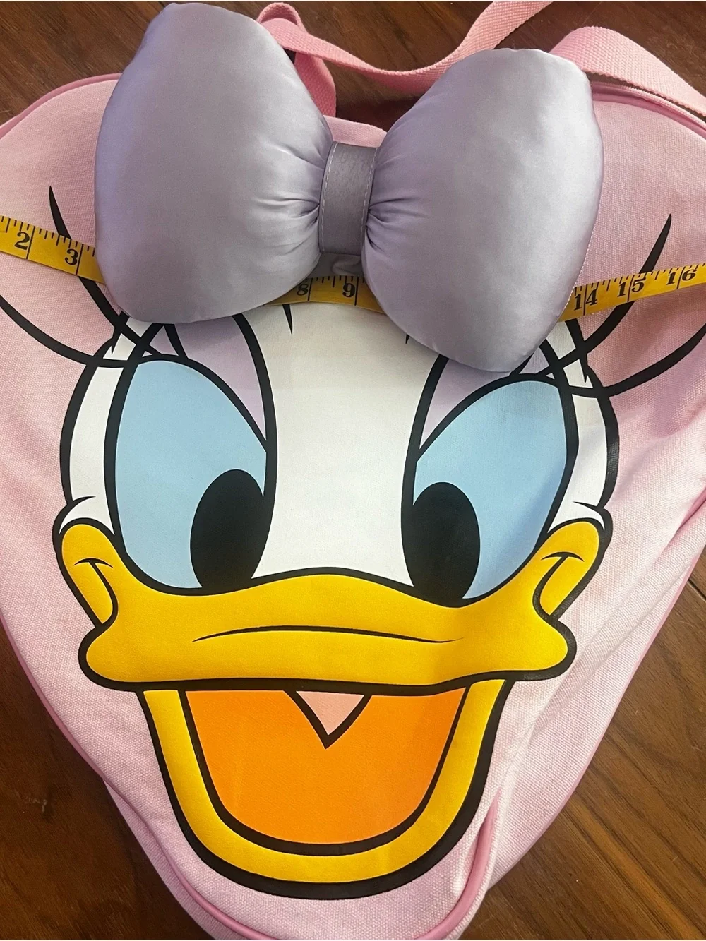 Disney Parks Daisy Duck Heart-Shaped Canvas Tote– Large Pink & Purple Shopper